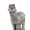 Set of 2 Silver Resin Eclectic Llama Sculpture, 10&#x22;, 9&#x22;